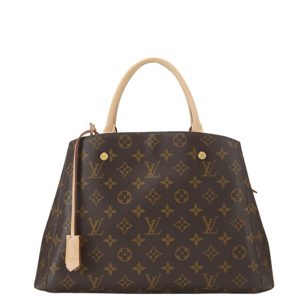 Louis Vuitton Brown Monogram Coated Canvas Montaigne Mm (Authentic Pre-Loved)